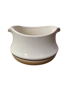 Vintage Hearthside Water Colors Gravy Boat Double Spout Stoneware Japan 4" Used